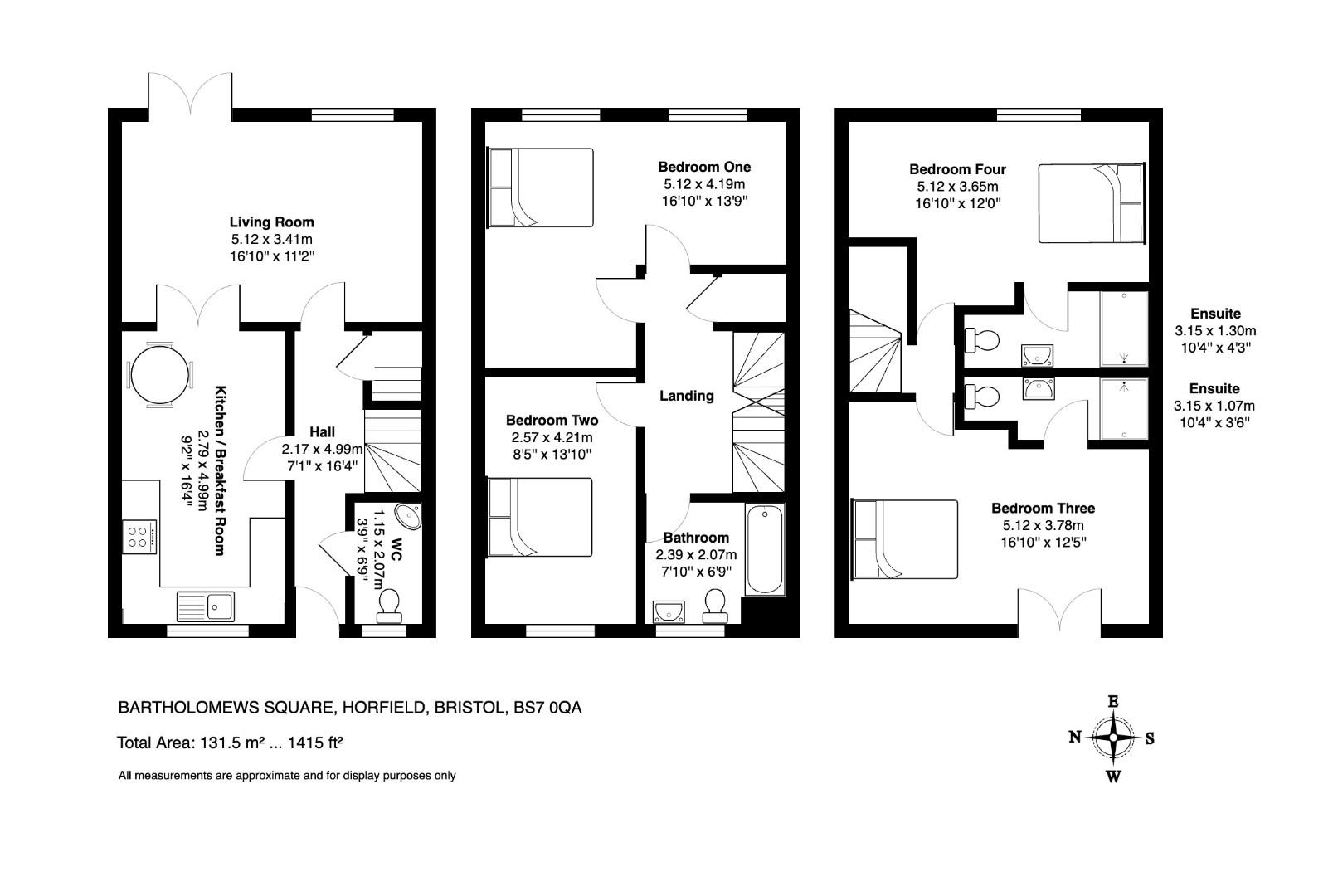 Floorplan for Bartholomews Square, Horfield, Bristol